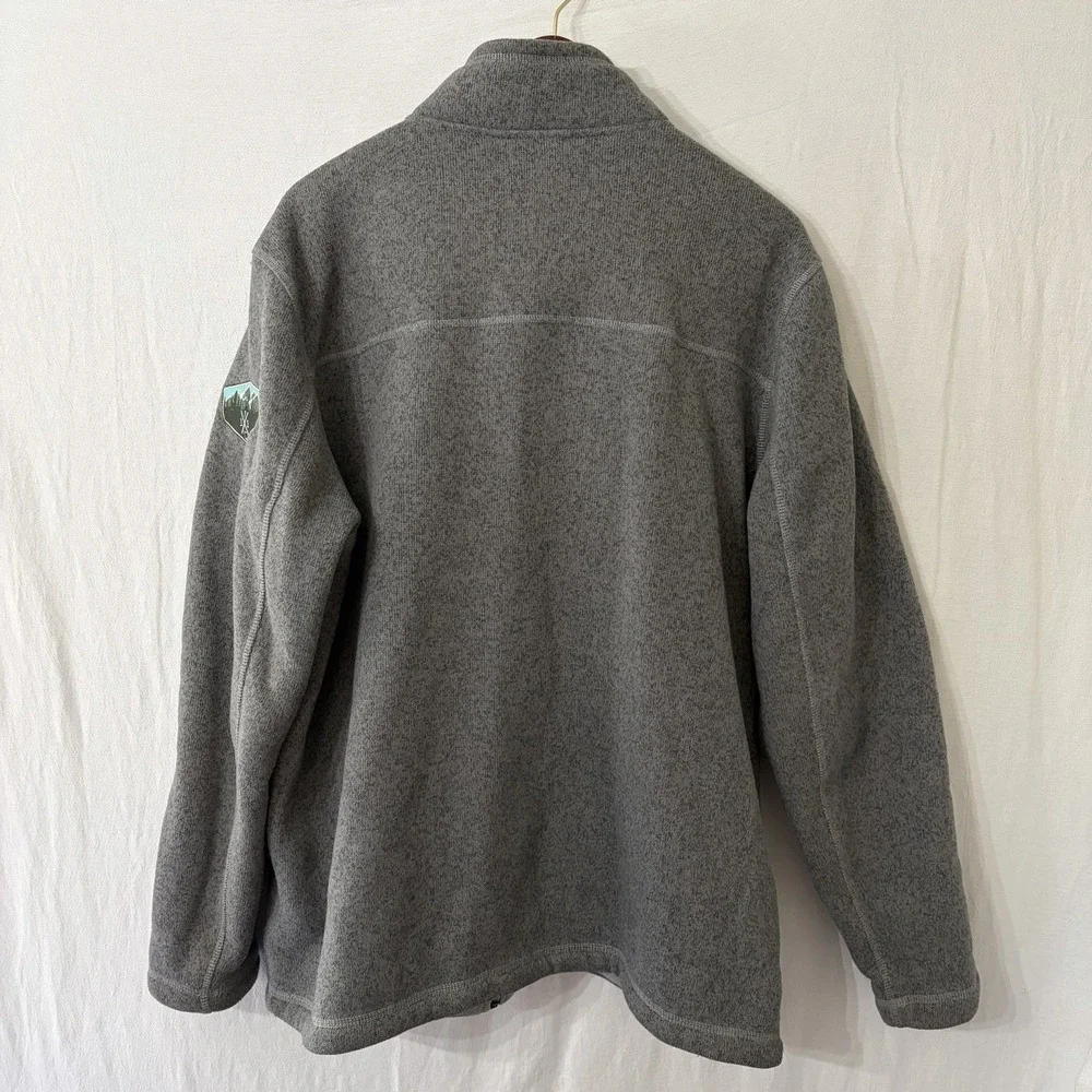 The North Face Heather Gray Full‎ Zip Fleece Lined Sweater Jacket Men's X Large